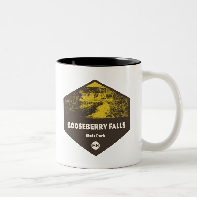 Gooseberry Falls Staat Park Minnesota Zweifarbige Tasse (Rechts)