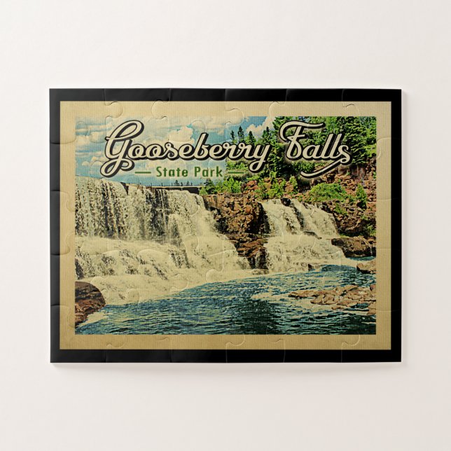 Gooseberry Falls Staat Park Vintage (Horizontal)