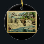 Gooseberry Falls Staat Park Vintage Keramik Ornament<br><div class="desc">Das Gooseberry Falls Staat Park Hotel im Vintage-Stil besticht durch einen schönen Wasserfall im Park in Minnesotas North Shore of Lake Superior.</div>