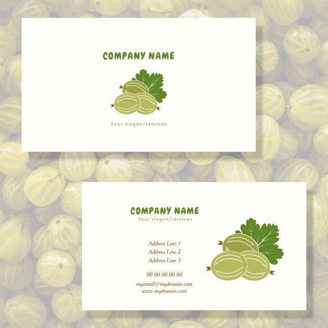 Gooseberry Fruit Business Card Visitenkarte (Gooseberry Fruit Business Card)