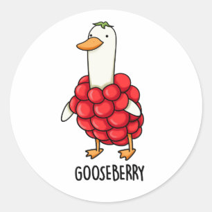 Gooseberry Funny Berry Pun Runder Aufkleber