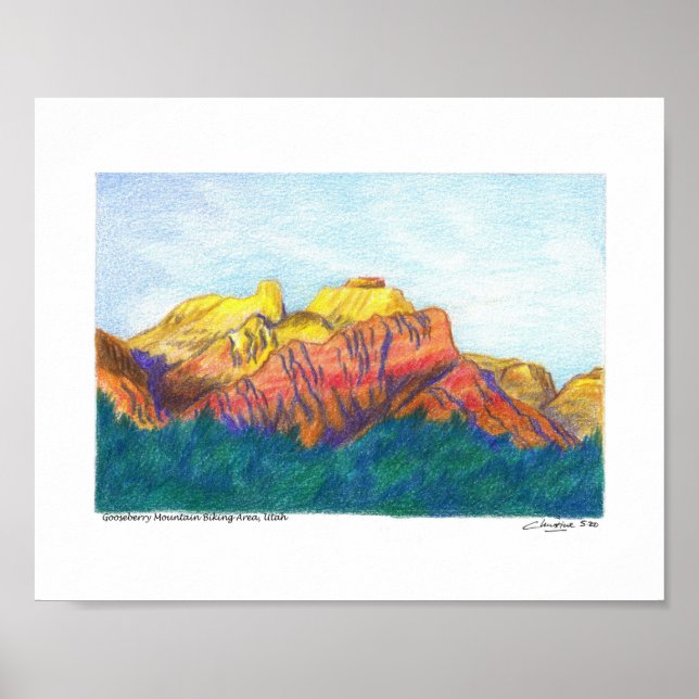 Gooseberry Mountain Biking Area Utah Poster (Vorne)