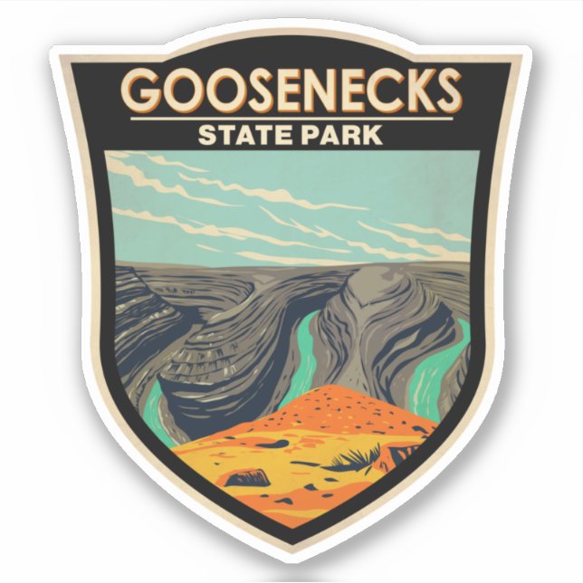 Goosenecks Staat Park/Garten: Parco delle camelie  Aufkleber (Vorderseite)