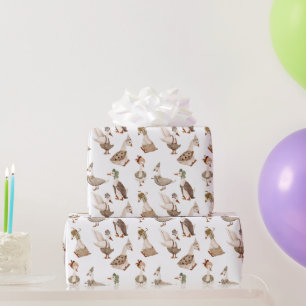 Goosey Gander Extravagant Dress Gans, White Geschenkpapier