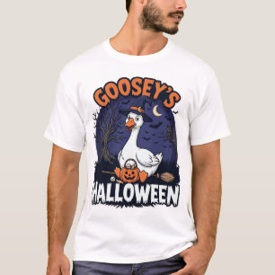 Gooseys Halloween-Gans-Hexenhut-Kürbis_1 T-Shirt