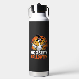 Gooseys Halloween-Hexe Gans Retro-Cartoon-Design Trinkflasche