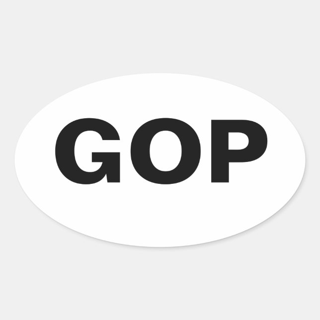 GOP-Aufkleber Ovaler Aufkleber (Vorderseite)