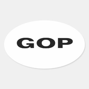 GOP-Aufkleber Ovaler Aufkleber