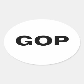 GOP-Aufkleber Ovaler Aufkleber