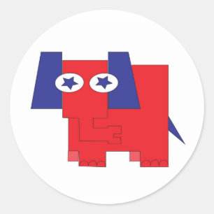 GOP-Elefant Runder Aufkleber