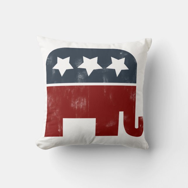 GOP-Elefantenlogo Kissen (Vorderseite)