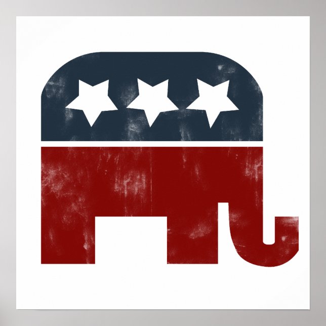 GOP-Elefantenlogo Poster (Vorne)