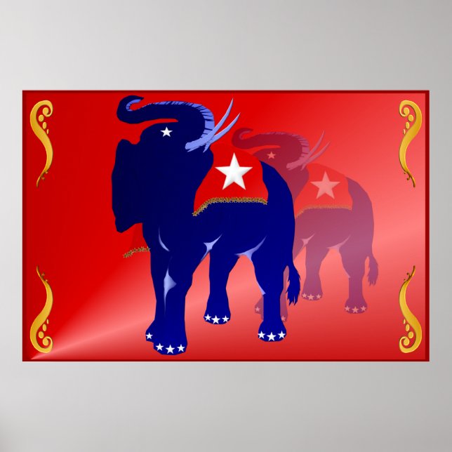 GOP-Elefantenposter Poster (Vorne)