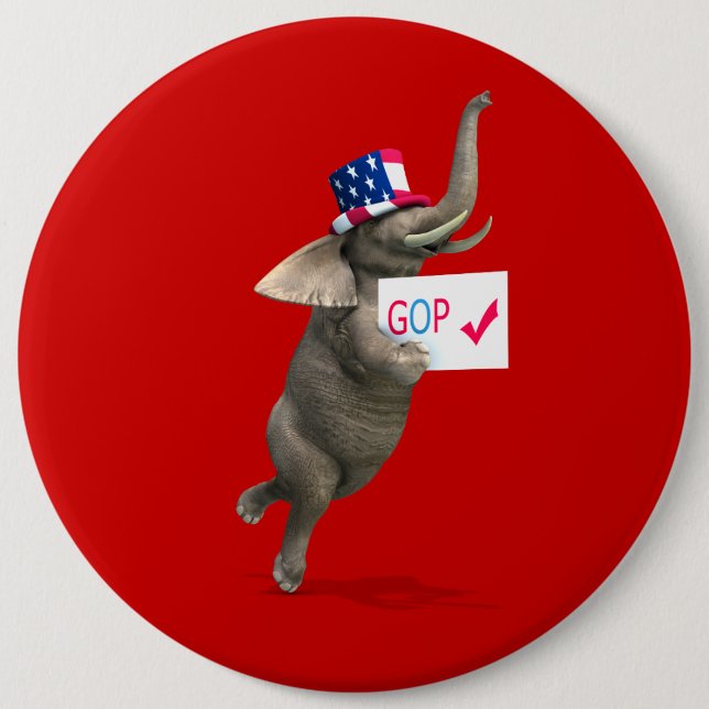 GOP Elephant Button (Vorderseite)