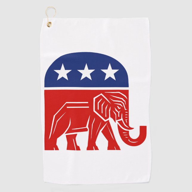 GOP Elephant Golfhandtuch (Vorderseite)