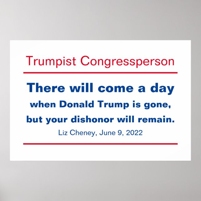 GOP Kongress Ihre Ehrerbietung bleibt Cheney Poster (Vorne)