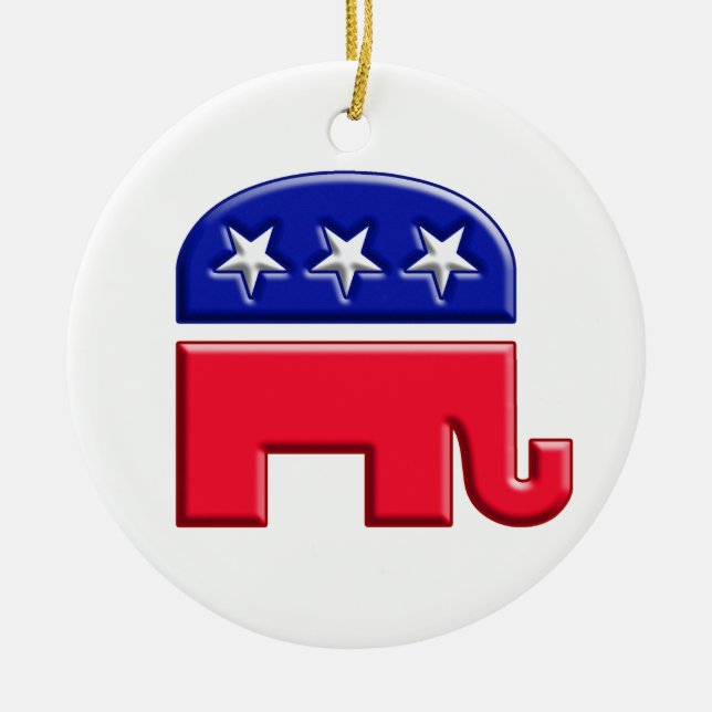 GOP-Logo-Elefant Keramikornament (Vorne)