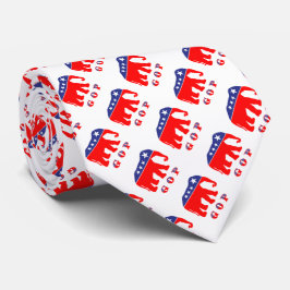 GOP - Red, White & Blue Elefant Krawatte
