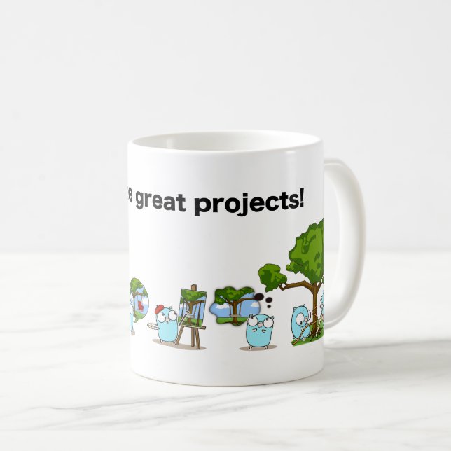 Gopherくん Kaffeetasse (VorderseiteRechts)