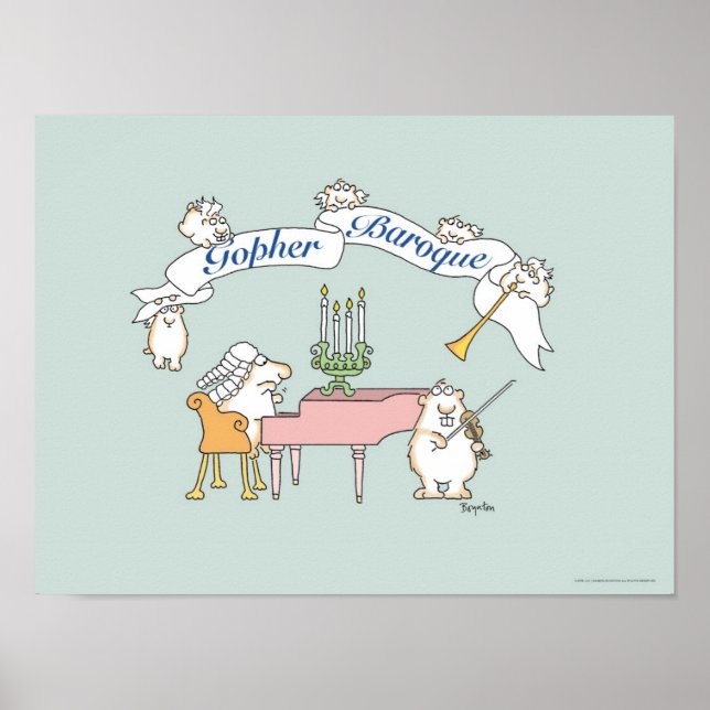 GOPHER BAROQUE Poster von Sandra Boynton (Vorne)