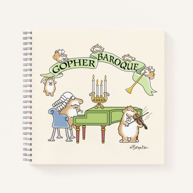 GOPHER BAROQUE von Sandra Boynton Notizbuch (Vorderseite)