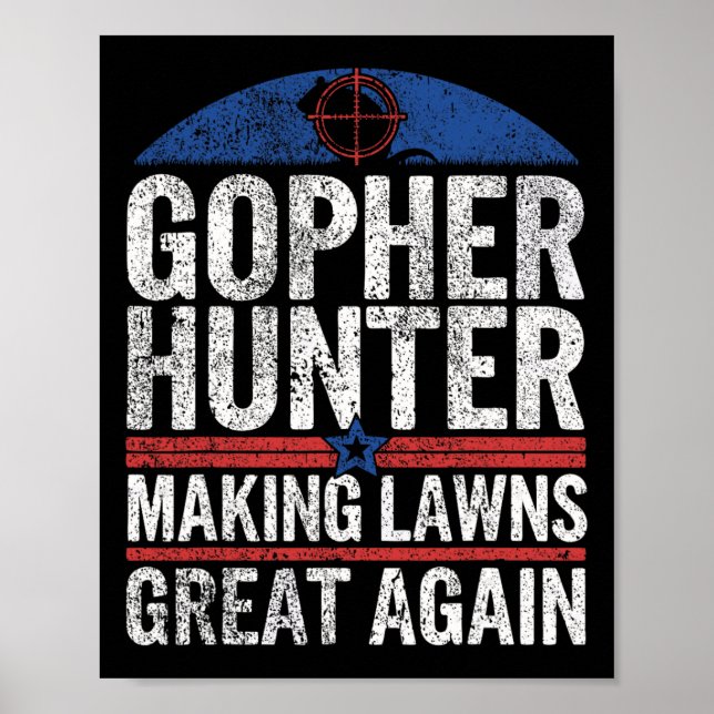 Gopher Hunter Rasen machen Großer I Gopher Jagd Poster (Vorne)