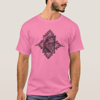 Gopher mit Sonnenschirm-Rosa-T-Shirt