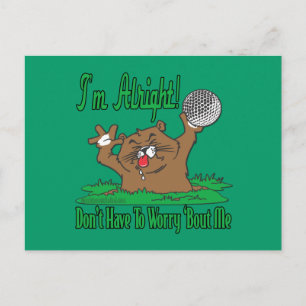 Gopher und der Golfball Postkarte