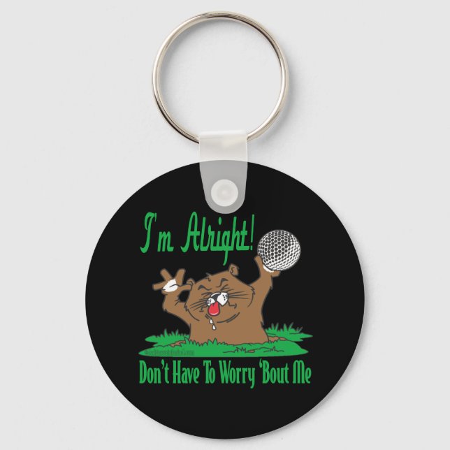 Gopher und der Golfball Schlüsselanhänger (Vorderseite)