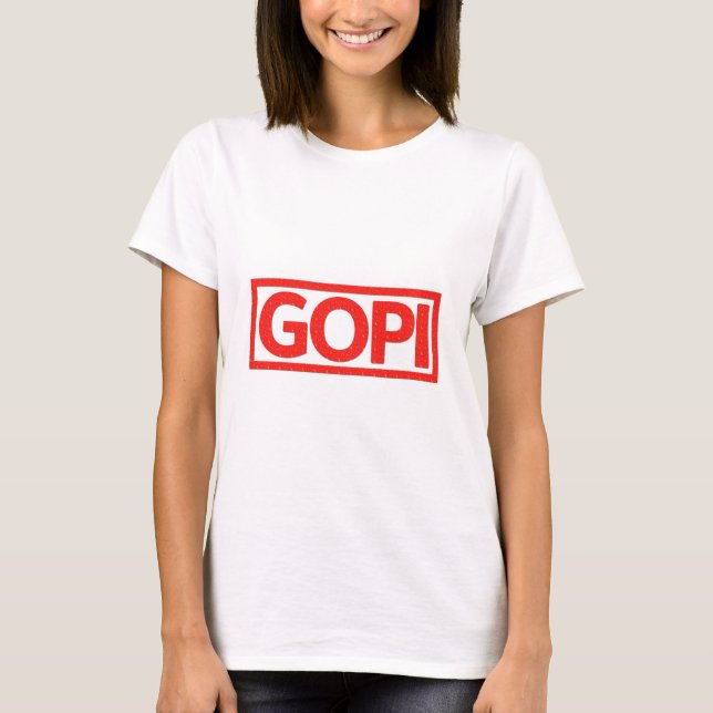 Gopi Briefmarke T-Shirt (Vorderseite)