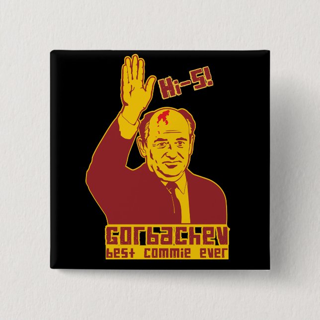 Gorbachev bester Commie-überhaupt Knopf Button (Vorderseite)