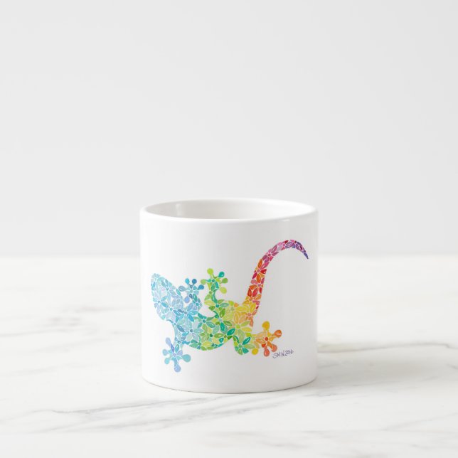 Gordie die Gecko-Espressoschale Espressotasse (Vorderseite)