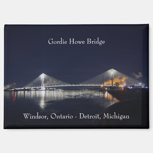 Gordie Howe Bridge Magnet (Vorderseite)