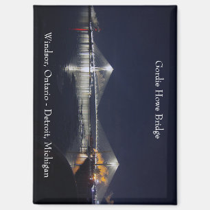 Gordie Howe Bridge Rechteckmagnet Magnet