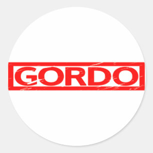 Gordo Briefmarke Runder Aufkleber