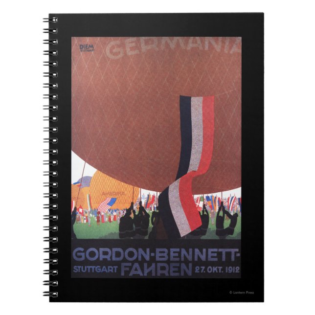 Gordon Bennett Heißluftballon Race Notizblock (Vorderseite)