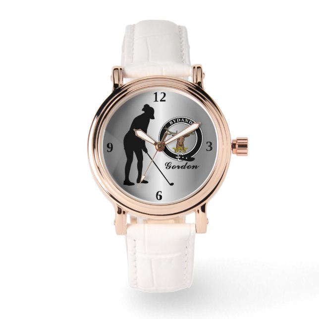 Gordon Clan Abzeichen (Hers) Golf Armbanduhr (Vorderseite)