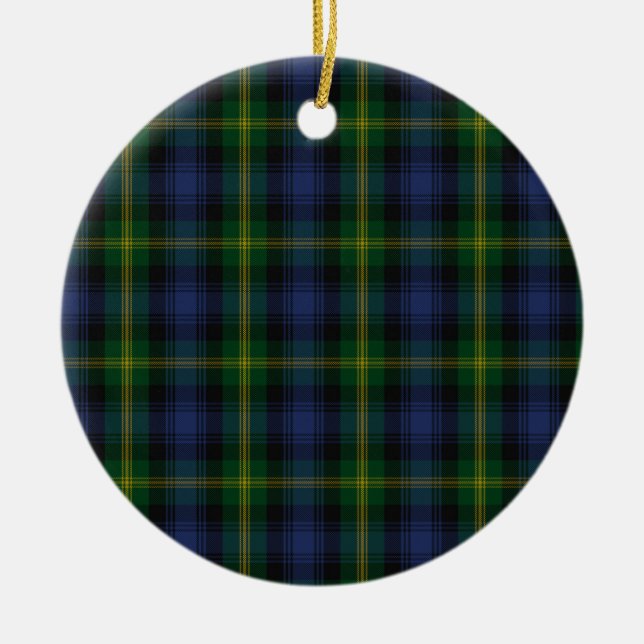 Gordon-Clan-FamilieTartan Keramik Ornament (Vorne)