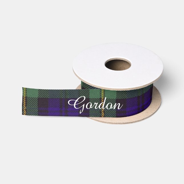 Gordon-Clan karierter schottischer Tartan Satinband (Spule)