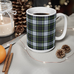 Gordon Clan Plaid Grün Weiß Tartan Kaffeetasse