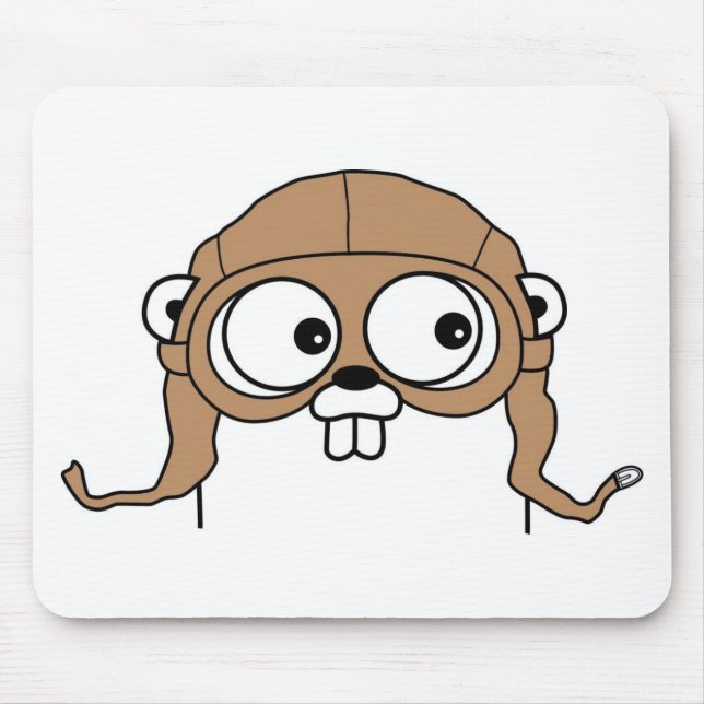 Gordon der Golang Gopher Mousepad (Vorne)