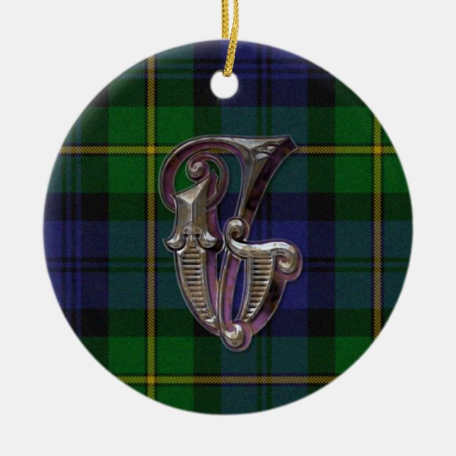 Gordon Kariert Monogram Ornament (Vorne)