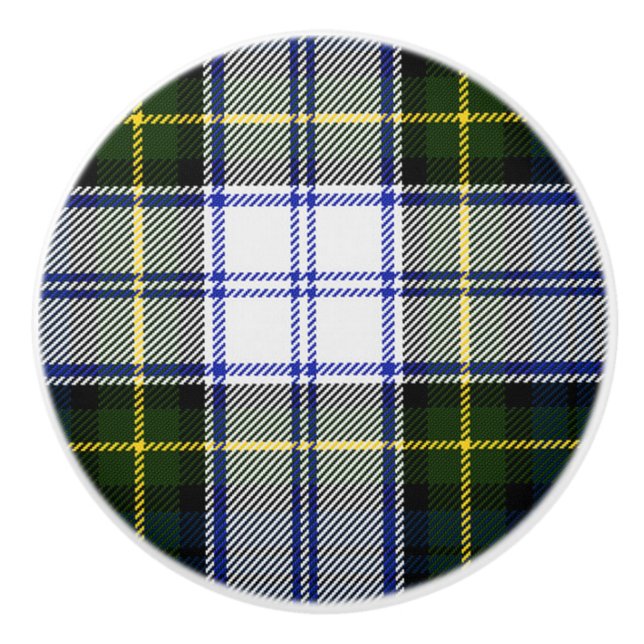 Gordon-Kleidertartan-karierter Fach-Zug Keramikknauf (Vorderseite)