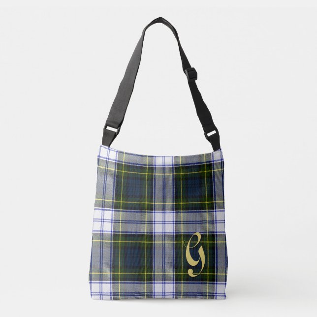 Gordon-Kleidertartan-karierter mit Monogramm Tragetaschen Mit Langen Trägern (Vorderseite)