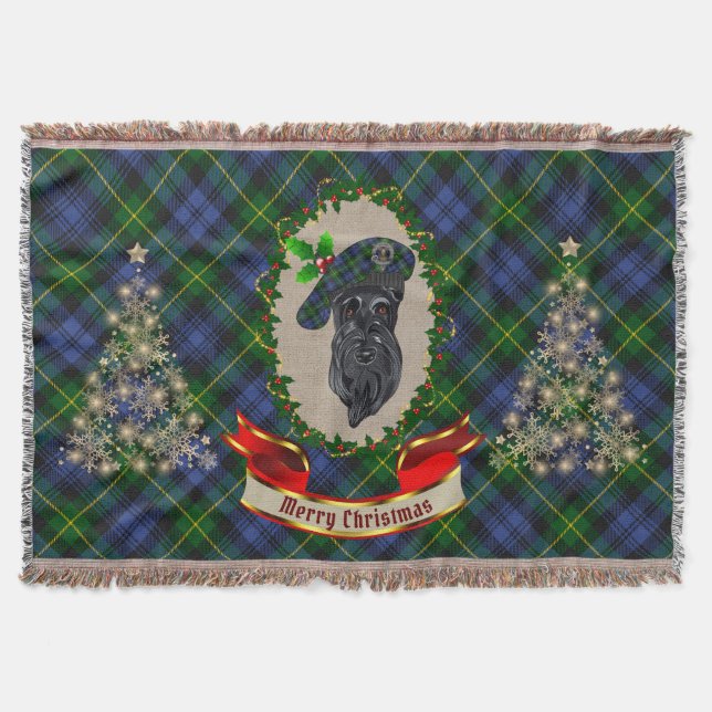 Gordon Scottie Dog Christmas Decke (Vorderseite)
