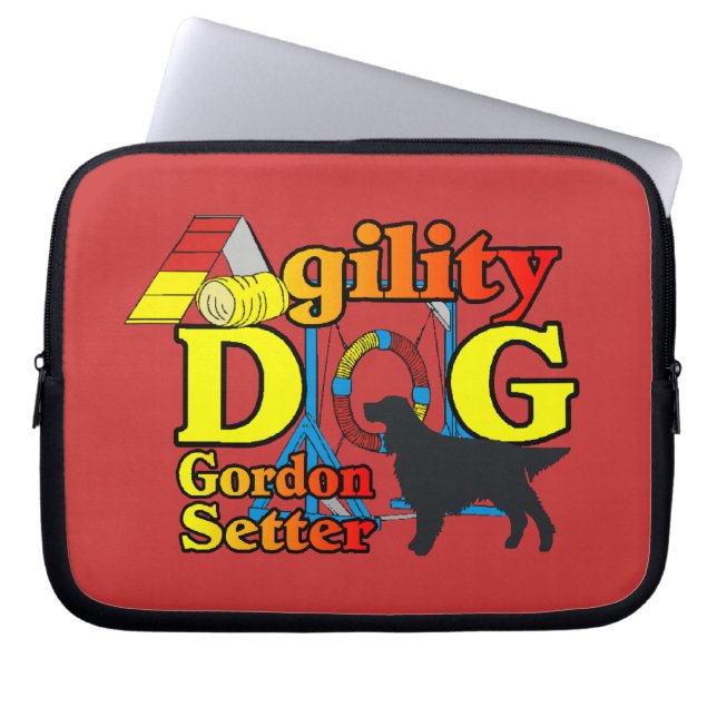 Gordon Setter Agility Laptopschutzhülle (Vorderseite)