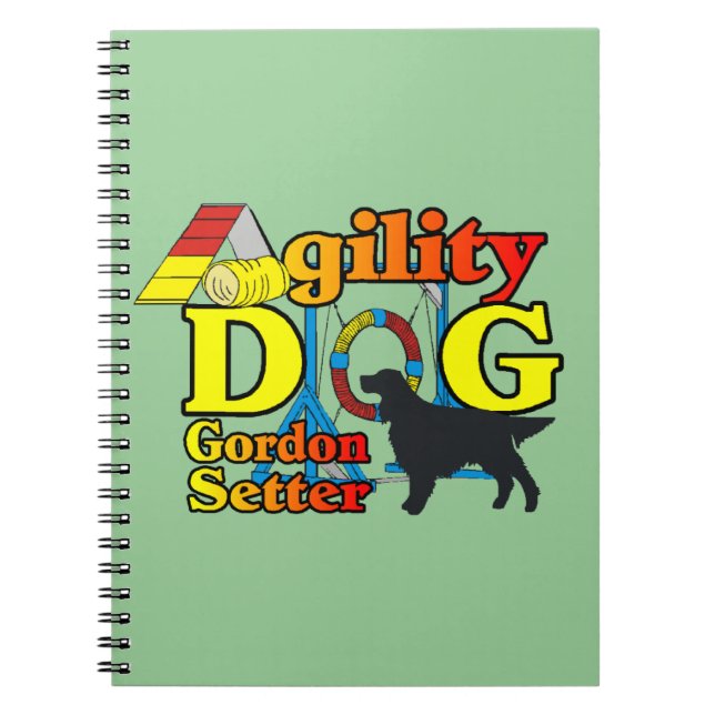 Gordon Setter Agility Notizblock (Vorderseite)