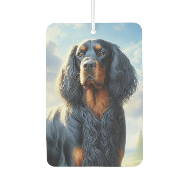 Gordon Setter Autolufterfrischer (Vorderseite)