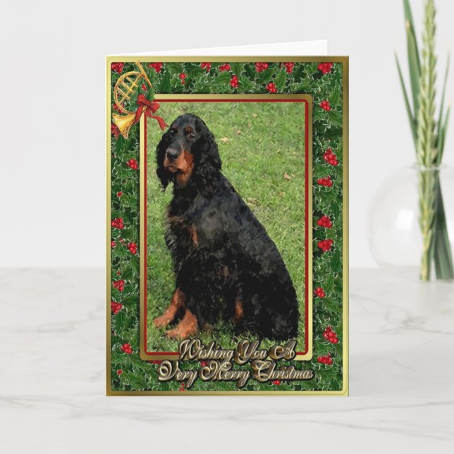 Gordon Setter Chien Blank Carte de Noël (Devant)