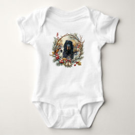 Gordon Setter Christmas Joy – Seasonal Dog Art Baby Strampler